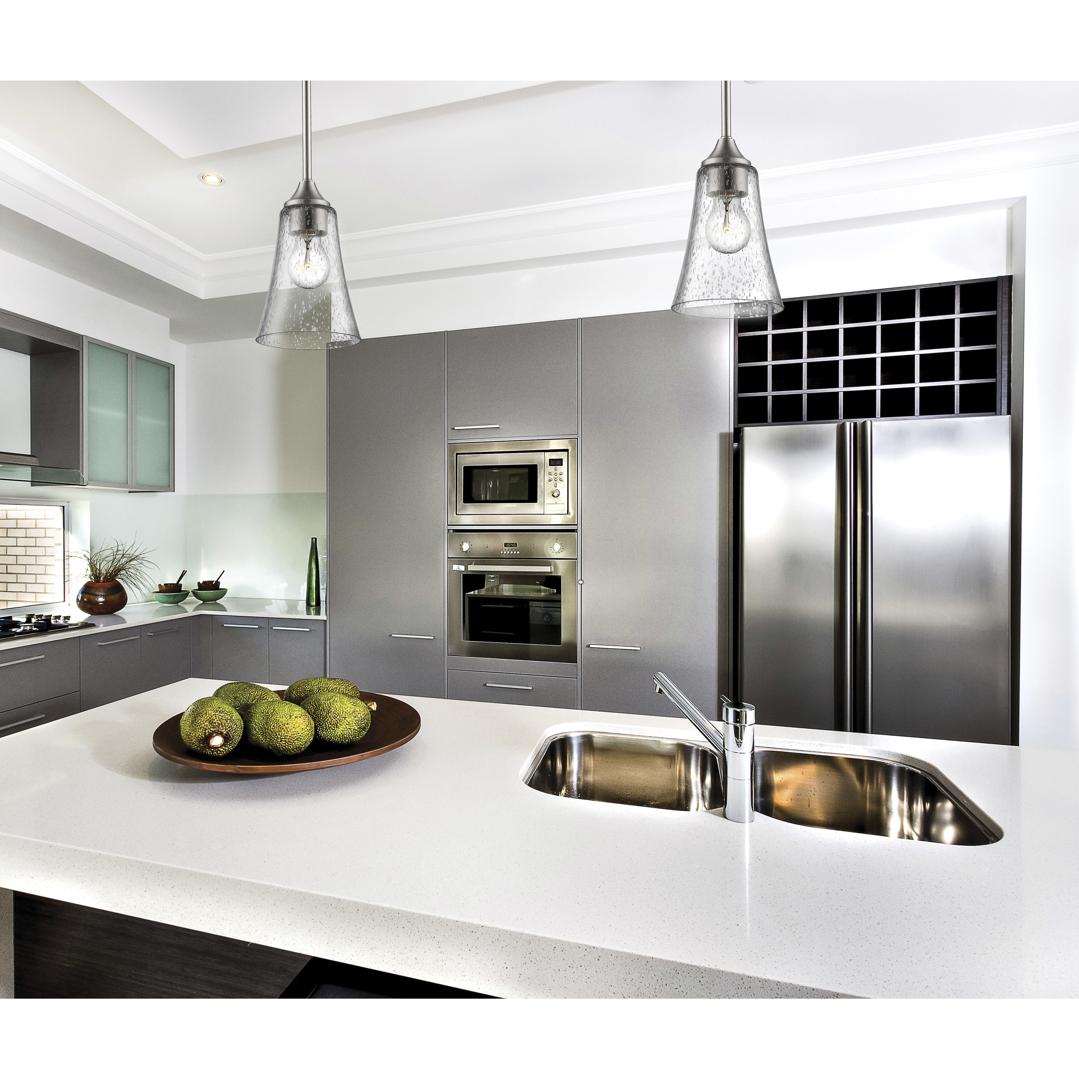 Natalie 1 Light 5 inch Satin Nickel Mini Pendant Ceiling Light